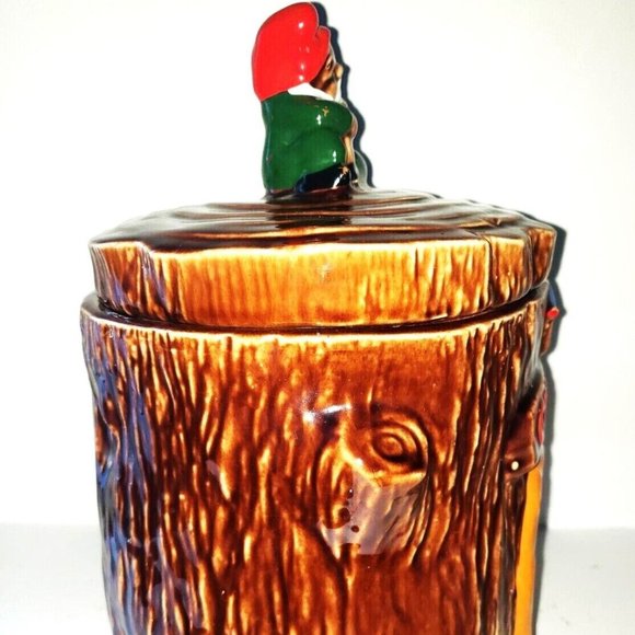 Rare Circa 1960's Vintage Gnome on a Tree Cookie Jar Collectibles - Picture 3 of 7